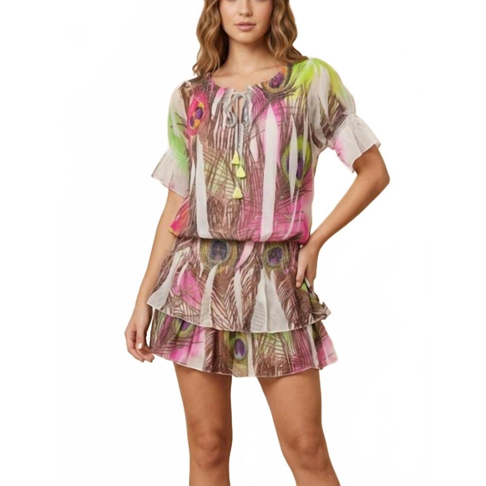 NEW PARIS PARIS women's parisian charm blouse in green pink